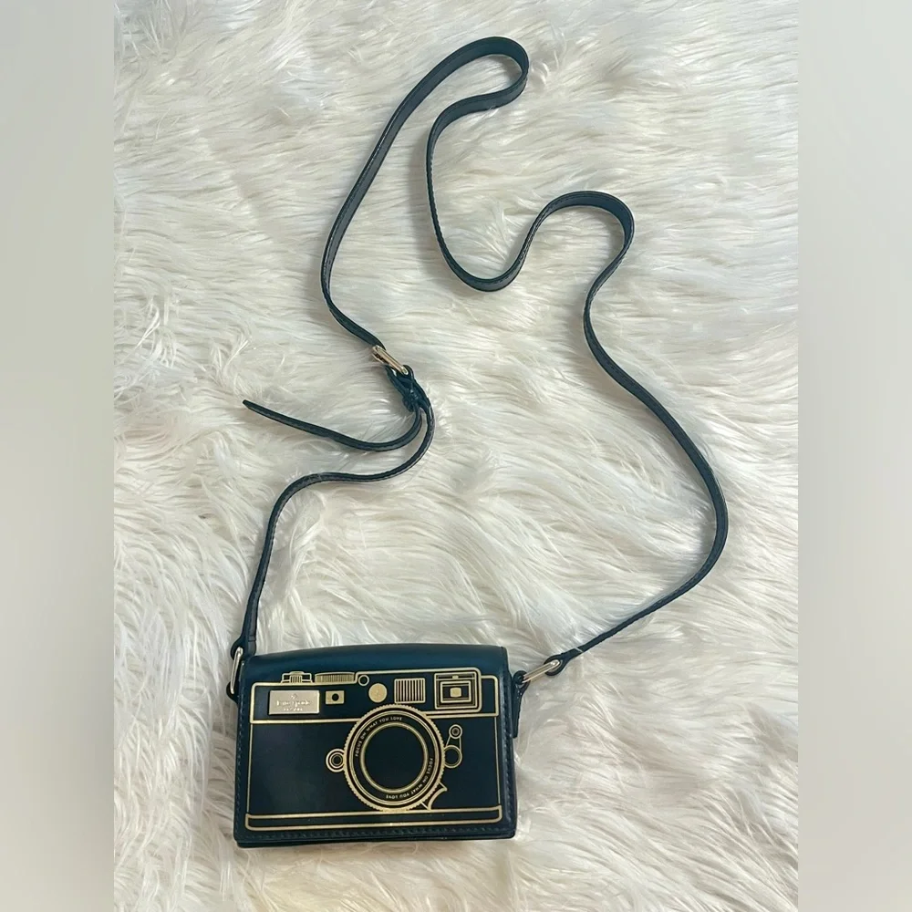 Kate Spade Lemon Street Gwen Camera Crossbody Bag Fun Photography Mini Purse - Picture 3 of 12